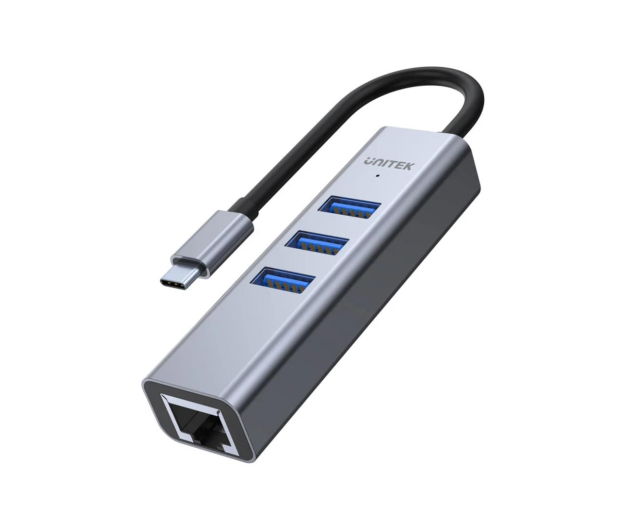 UNITEK USB-C 3.1 (3x USB-A, RJ-45, 5 Gbps) H1904A - 660377 - zdjęcie